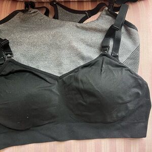 Black and Gray Nursing Bras
